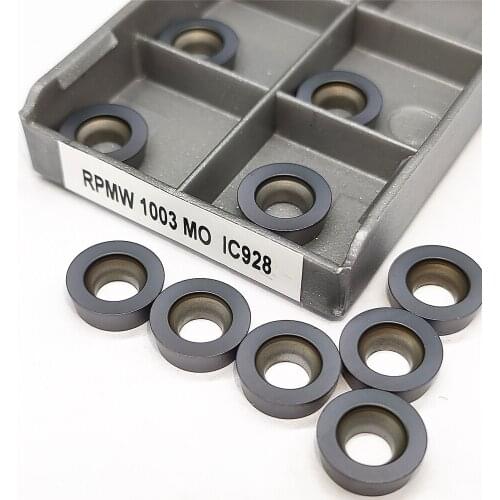RPMW1003MO IC928 RPMW 1003 RPMW1003 MO Lathe Cutter Turning Tools CNC Carbide Inserts Round processing Steel 10pcs/box
