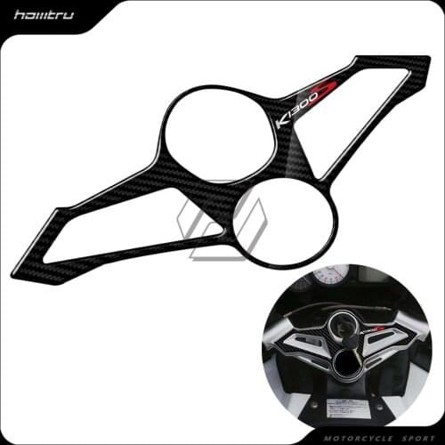 3D Carbon-look Upper Triple Yoke Cover Protector Case for BMW K1300S 2009-2016