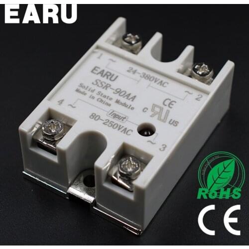 Solid State Relay Module SSR-90AA SSR-90 AA SSR 90A 80-250VAC Input to 24-380VAC Output Industry Control