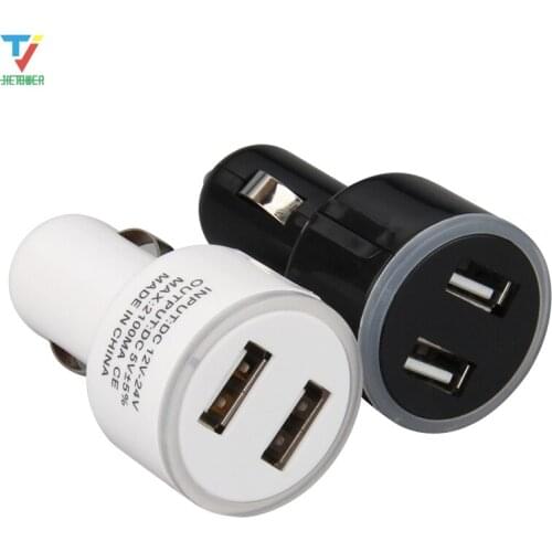 Universal 5V Halo Car Charger Car Cigarette Lighter Charging Head Plug Converter USB For Huawei Samsung Android 100pcs/lot