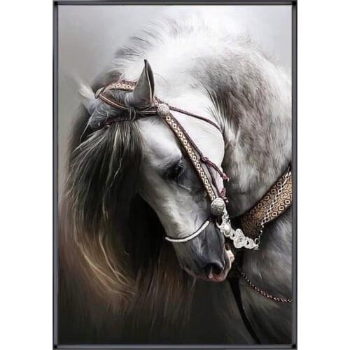 Andalusian Horse Animal Embroidery Needlework Crafts14CT Counted Unprinted DIY Cross Stitch Kits Handmade Arts Wall Decor