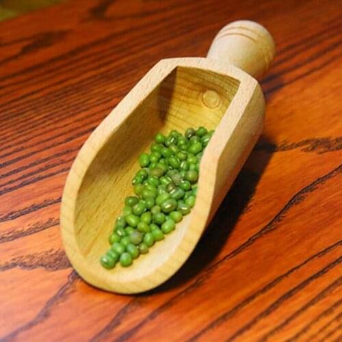 1pc Tea Coffee Bean Seasoning Spoon Wooden Tea Spoon Mini Spoon For Bathtub Salt Spoon Sweet Powder Kitchen Accessories