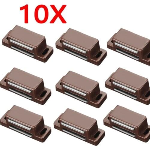 10 Sets Strong Door Magnetic Closer Cabinet Door Catch Latch Magnet Suction Bar Silence Non-flapping Cupboard Wardrobe