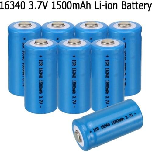 1500mAh 3.7V 16340 Rechargeable Batteries CR123A Battery LED Flashlight Travel Wall Charger For 16340 CR123A Li-ion Battery