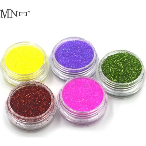 MNFT 2 Bottles 24Color Predator Lures Flashing Powder Fly Fishing Nymph Skin Staining Glitter Fishing Powders