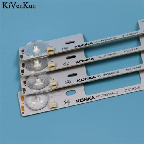 4 Lamp 326mm LED Backlight Strip For KONKA 35018339 35018340 35019864 KDL39SS662U KDL40SS662U Light Bars Tira TV Lens LED Bands