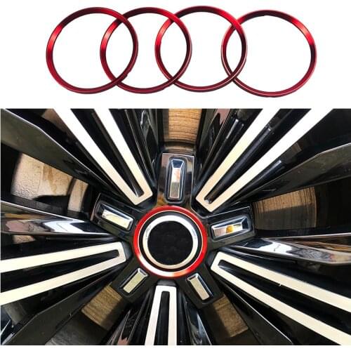 4pcs Car Styling Aluminum Alloy Wheel Hub Decorative Circle For Hyundai Ix35 IX45 IX25 I20 I30 Sonat Verna Solaris Elantra Creta