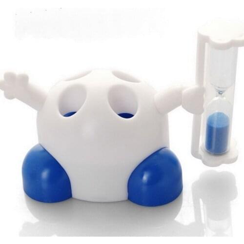 Bathroom Accessories 3 Minutes Hourglass Timer Toothbrush Holder