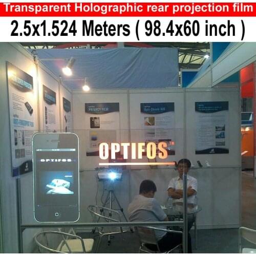 Free Delivery Transparent Holographic Rear Projector Screen Film For Advertising 98.4 x 60INCH LOWEST PRICE