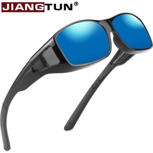 JIANGTUN Brand Polarized UV400 Fit Over Glasses For Men and Women Glasses Cover Sun Glasses Fishing Glasses gafas mujer 2020