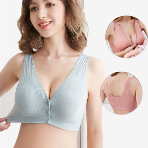 Breastfeeding Bras Cotton Maternity Nursing Bra For Feeding Pregnant Women Underwear Intimate Clothes Brasier Lactancia Wire