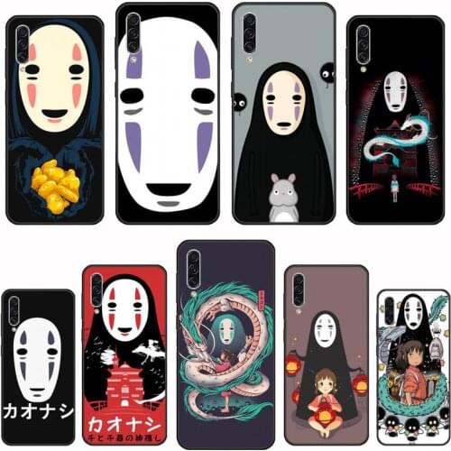 Spirited Away Faceless man Silicone Black Phone Case For Samsung A20 A30 30s A40 A7 2018 J2 J7 prime J4 Plus S5 Note 9 10 Plus