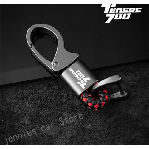 For YAMAHA TENERE 700 TENERE700 2015-2021 motorcycle Accessories Custom logo hanging waist with metal leather cord keychain