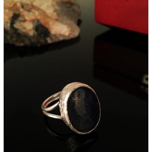 Dr Stone Natural Stone Women Lapis Lazuli Stone Silver Plated Ring KRB 372884471