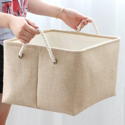 Double-layer Organizers Box Jute Thickened EVA Storage Basket Portable Clothes Toys Tabletop Snacks Drying Baskets