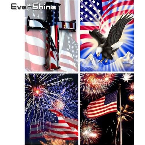 EverShine Diamond Painting Full Square Eagle Cross Stitch Diamond Art Kits Embroidery Mosaic Handicraft Hobby Gift Home Decor
