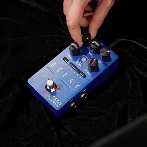 FLAMMA FS03 Stereo Delay Guirar Effects Pedal 6 Delay Effects with 80s Looper,Storable Presets,Tap Tempo,Trail function