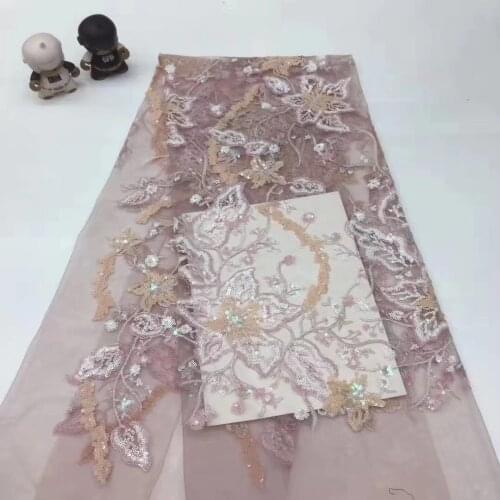 Sequin Lace Fabric Nigeria Lace Fabric 2021 High Quality Lace Wedding Dress African Tulle Lace Fabric XX37191