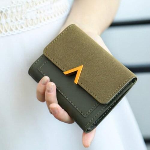 Matte Leather Small Women Wallet Luxury Brand Famous Mini Womens Wallets And Purses Short Female Coin Purse Credit Card Holder
