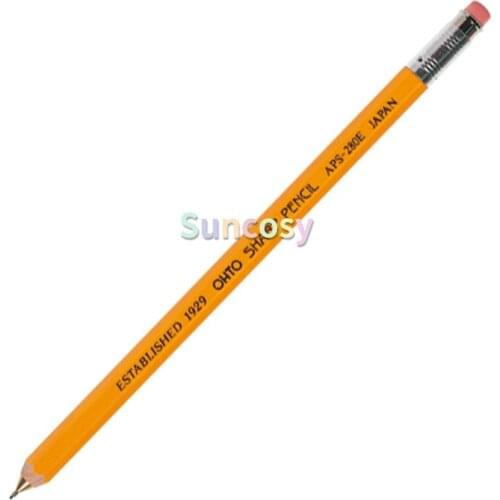 OHTO 0.5mm Mechanical Pencil Tree-axis Sharpening Erasers APS-280E, Shaft: Natural Wood, Mouth Piece/Knock: Brass