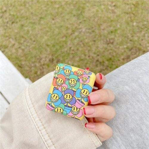 Fashion Cute Smile Flower Wireless Headphone Cases For AirPods 1 2 3 Soft Silicone Protective Covers For Air Pods 2 Pro