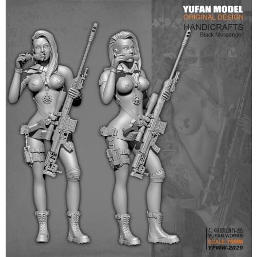 YUFAN Model 1/24 Resin Kits Sexy female DIY toy figure self-assembled (75mm) YFWW-2029
