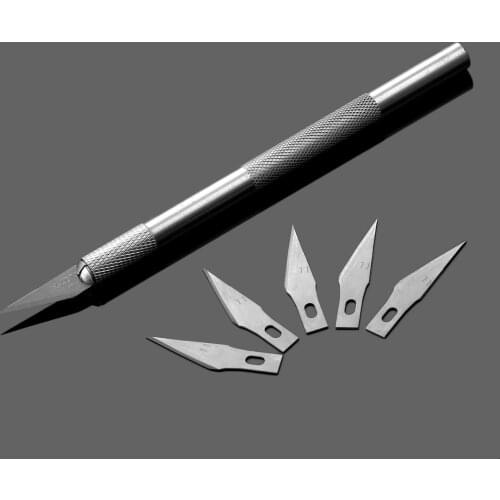 DRELD 6 Blades Non-Slip Wood Carving Tools Fruit Food Craft Sculpture Engraving Knives Scalpel DIY PCB Repair Cutting Tools