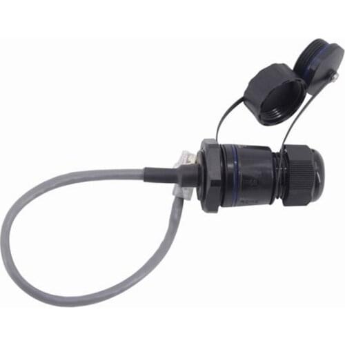 No Shielding CAT5E Outdoor RJ45 Panel Mount LAN Connector Ethernet Network Cable Extension Adapter waterproof 8P8C with 2 Lid