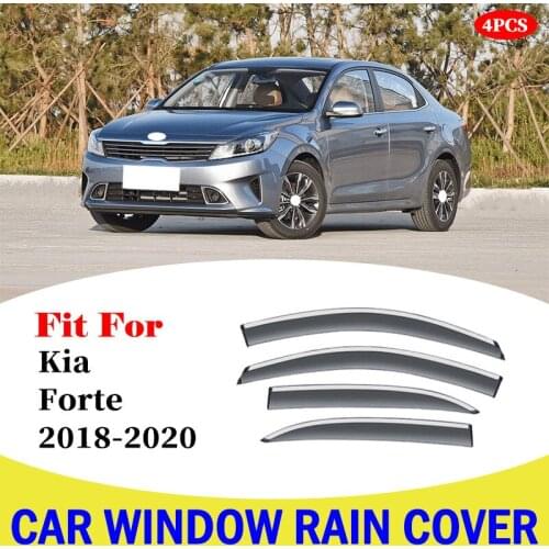 Window Shield Visor Car Rain Shield Deflectors Awning Trim Cover Exterior Car Accessories Parts For Kia Forte 2018-2020