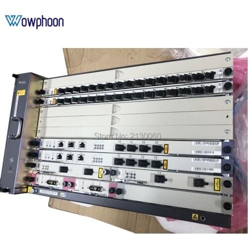 Huawei GPON OLT MA5683T 1G, 2xSCUN control board + 2xPRTE power board + 2x GICF + 2x GPBD/ GPFD service board B+ C+ C
