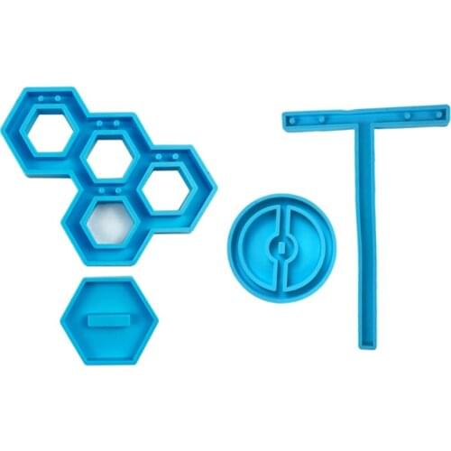 DIY Display Stand Hanger Epoxy Resin Mold Earring Hook up Casting Silicone Mould X7YC