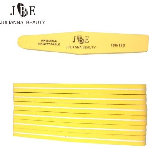 25Pcs 100/180 Sponge Sanding Buffer Block Pedicure Professional DIY Manicure Buffing Polish Tool Nail Files Boat Buffer