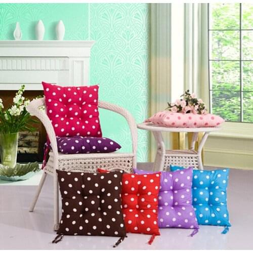 Dots Design Multi Color Chair Sofa Car Pad Wear Resistant Square Stuffed Chair Seat Pad Mat Cushion Decor