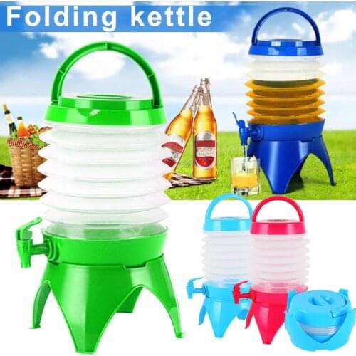 Outdoor Folding Telescopic Camping Storage Bucket Multifunctional Drinking Water Bucket Vehicle-mounted Portable Beer Keg