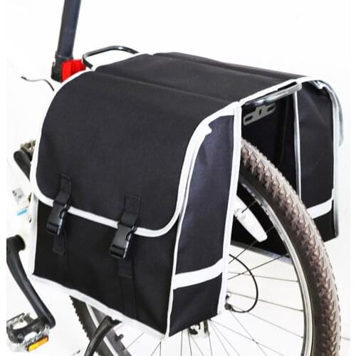 Bike Pannier Bags Rear Rack Bike Trunk Bag With Rain Cover Reflective Stripe Waterproof Bike Rear Seat Panniers Pack For Cycling