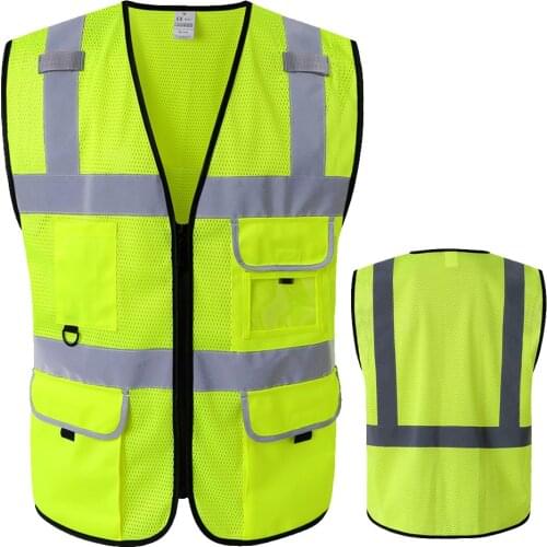 High Visibility Reflective Vest Night Warning Running Vest Women Motorcycle Vest Men Vest Jacket for Summer hi Vis Workerar