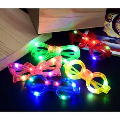 Glow Sunglass Chlidren Adults Christmas Halloween Shutter Shades LED Light Up Flashing Blink Glasses Sunglasses Party LED Props