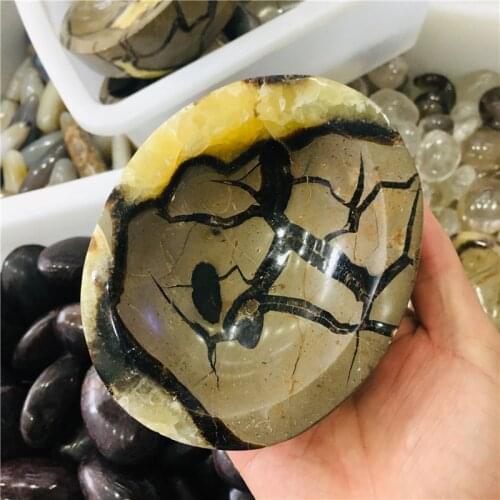 600-1.2kg g natural crystal turtleback stone bowl gem plate serving dish shows ritual bowl Nimby