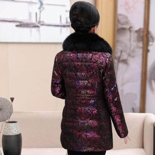 High Quality Luxury Womens Jacket Fashion Fox Fur Collar Warm Down Jacket 2020 New Winter Loose Fit Long Outwear Plus Size 6XL