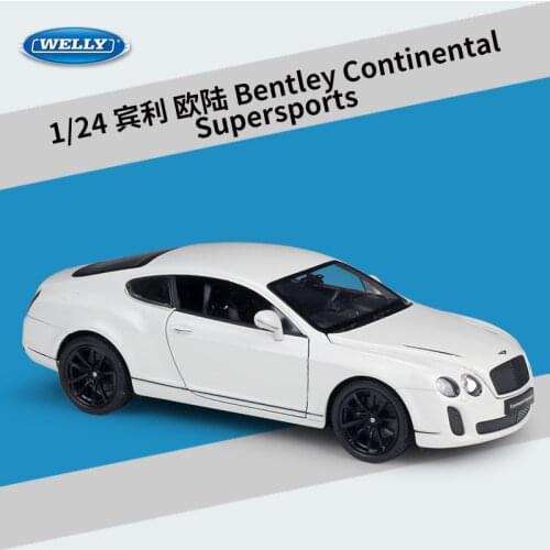 WELLY Diecast 1:24 Scale Car Classic Bentley Continental Supersports Metal Model Car Alloy Toy Car For Children Gift Collection