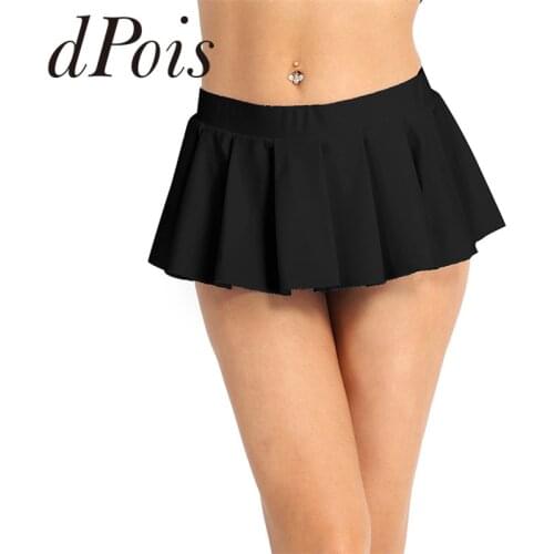 Women School Girl Low Rise Pleated Mini Skirt Performance Clubwear Costume Pole Dancing Sexy Skirts Femme Party Club Costume