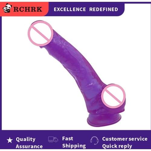 Womens Simulation Penis PVC Color Crystal Dildo Female Pornography Masturbation Products Huge Big Penis Sex Toys For Adults 18