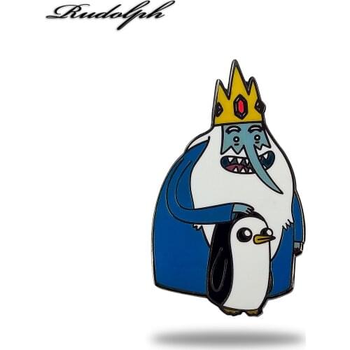 1.25 Inch Custom Made Crown Cartoon Hard Enamel Pins