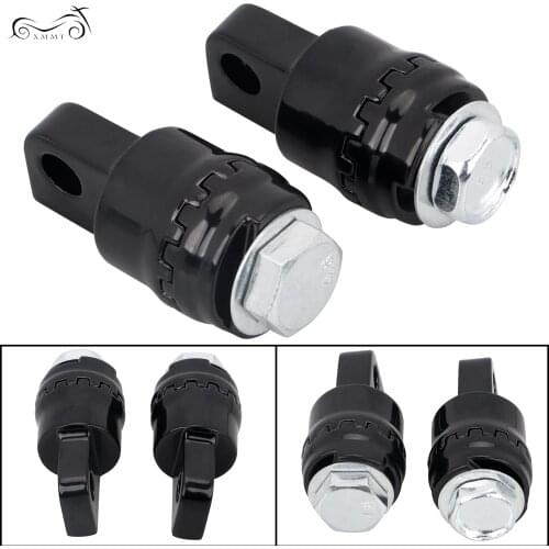 1 Pair Black Floorboards Connection Adapters For Harley Dyna Street Bob FXDB Breakout Electra Glide FLHT Road King FLHR Softail