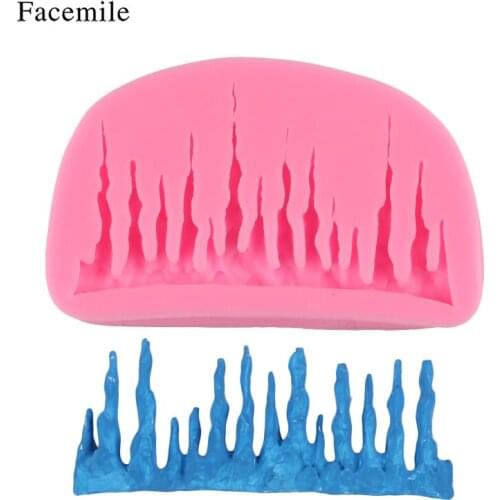 1PC Sugarcraft Icicle Silicone Mold Fondant Mold Lace Broder Cake Decorating Tool Chocolate Gumpaste Mold for Baking