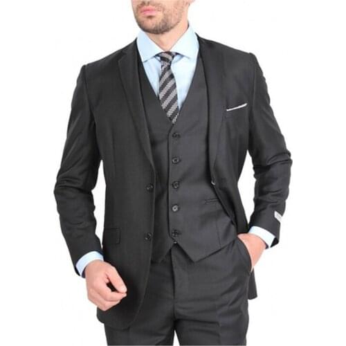 Hot Sale 2020 New Men Business Suit Three Pieces Set Professional Formal Groom Wedding Party mens Suits Custom Made