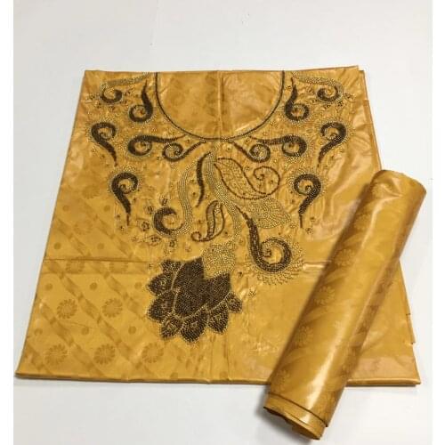 2021 Wholesale Price African High Quality Soft Bazin Riche Lace Fabrics Embroidery For Wedding Party 5 Yards Per/Piece