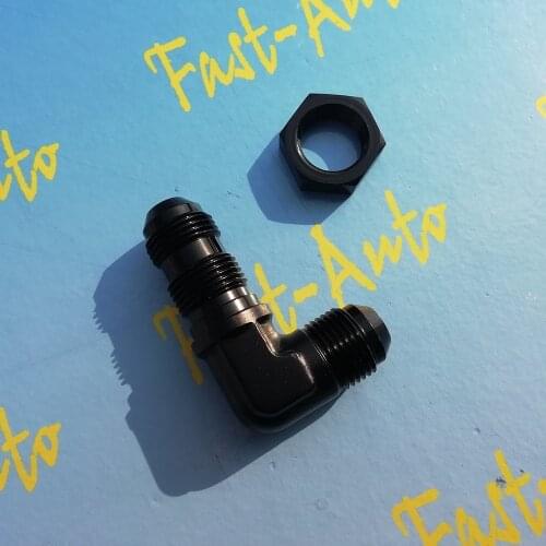 3/4"-16unf thread AN8 -8AN an 8 90 degree 90degree Flare Bulkhead Adapter tpfe fuel hose fitting