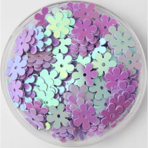 3000pcs/lot 9mm Flat Flower Centre Hole Loose Sequins Sewing Kids DIY Garment ,Wedding Craft,Accessories Purple AB