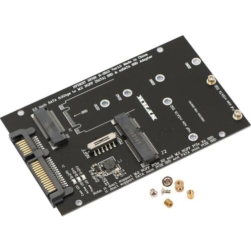 M.2 NGFF MSATA SSD To 2.5”SATA 3.0 Adapter 2 In 1 Converter Card For PC Laptop